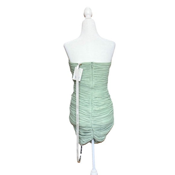 Mistress Rocks Size S Sitting Pretty Mint Mesh Cutout Ruched Mini Dress NWT - Picture 4 of 13